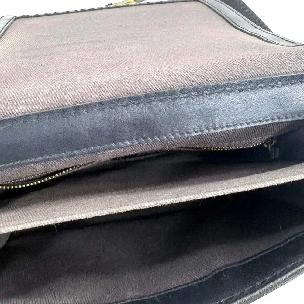 Madewell Crossbody Bag Black Suede Leather Flap‎ Small Adjustable Strap RN77388